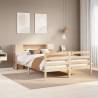  Bookcase Bed without Mattress 120x190 cm Small Double Solid Wood Pine Colour natural Size 120 x 190 cm 