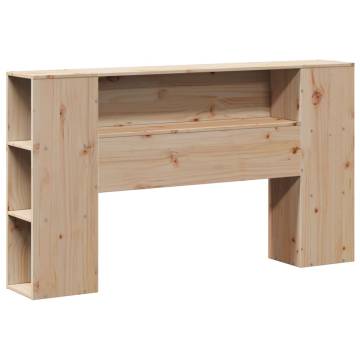 Bookcase Bed 120x190 cm - Solid Pine Wood, Space Saving Design