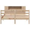 Bookcase Bed 135x190 cm - Double Solid Pine | HipoMarket