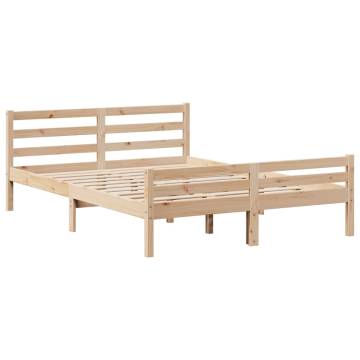 Bookcase Bed 135x190 cm - Double Solid Pine | HipoMarket