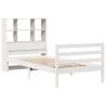 Bookcase Bed without Mattress - White 90x190 cm Solid Pine