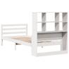 Bookcase Bed without Mattress - White 90x190 cm Solid Pine