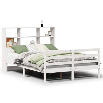 Bookcase Bed without Mattress White 120x190 cm | Hipomarket UK