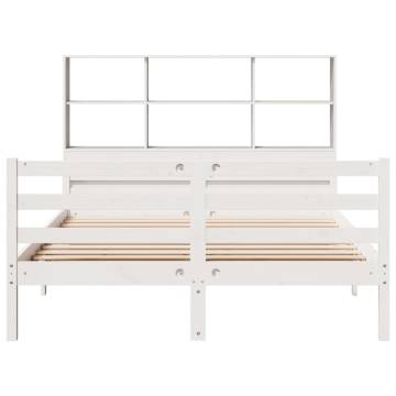 Bookcase Bed without Mattress White 120x190 cm | Hipomarket UK