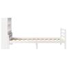 Bookcase Bed without Mattress - White Pine 90x200 cm