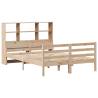 Bookcase Bed 150x200 cm King - Solid Pinewood | HipoMarket UK