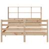 Bookcase Bed 150x200 cm King - Solid Pinewood | HipoMarket UK