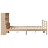 Bookcase Bed 150x200 cm King - Solid Pinewood | HipoMarket UK