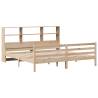 Bookcase Bed 200x200 cm - Solid Pinewood | Hipo Market