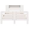 King Size Bed Frame without Mattress - White Solid Pine 150x200cm