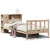 Bookcase Bed Without Mattress - Solid Wood Pine 90x190 cm Single