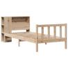 Bookcase Bed Without Mattress - Solid Wood Pine 90x190 cm Single