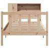 Bookcase Bed Without Mattress - Solid Wood Pine 90x190 cm Single