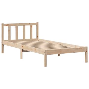 Bookcase Bed Without Mattress - Solid Wood Pine 90x190 cm Single