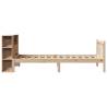 Bookcase Bed Without Mattress - Solid Wood Pine 90x190 cm Single