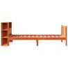 Bookcase Bed without Mattress - Wax Brown Solid Wood 75x190 cm