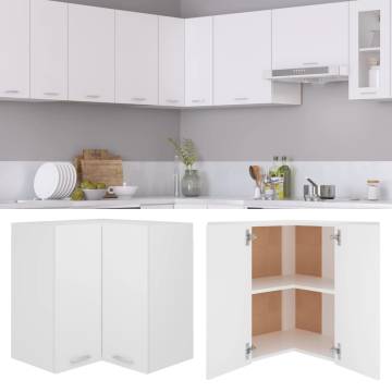 Hanging Corner Cabinet White - Space Saving Storage Solution