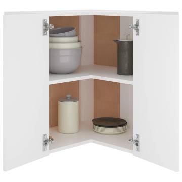 Hanging Corner Cabinet White - Space Saving Storage Solution