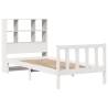 Bookcase Bed without Mattress - White 90x200 cm Solid Pine