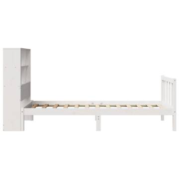 Bookcase Bed without Mattress - White 90x200 cm Solid Pine