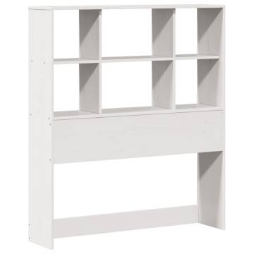 Bookcase Bed without Mattress 100x200 cm Solid Wood Pine - White