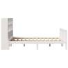 Bookcase Bed without Mattress - White Solid Pine 120x200 cm