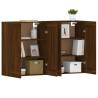 Stylish Wall Mounted Cabinets - 2 pcs Brown Oak | HipoMarket