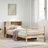  Bookcase Bed without Mattress 75x190 cm Small Single Solid Wood Pine Colour natural Size 75 x 190 cm 