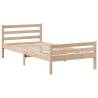 Bookcase Bed 75x190 cm | Solid Pine Wood, No Mattress