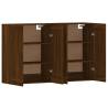 Stylish Wall Mounted Cabinets - 2 pcs Brown Oak | HipoMarket