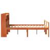 Bookcase Bed without Mattress Wax Brown 120x190 cm - Solid Pine