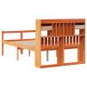 Bookcase Bed without Mattress Wax Brown 120x190 cm - Solid Pine