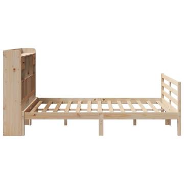 King Size Bookcase Bed in Solid Pine - 150x200 cm | HipoMarket