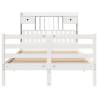 Bookcase Bed without Mattress - White 120x200 cm Solid Pine