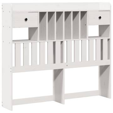 Bookcase Bed without Mattress - White 120x200 cm Solid Pine