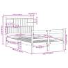 Bookcase Bed without Mattress - White 120x200 cm Solid Pine