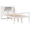 Bookcase Bed without Mattress - White 135x190 cm Double Pine