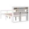 Bookcase Bed without Mattress - White 135x190 cm Double Pine