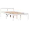 Bookcase Bed without Mattress - White 135x190 cm Double Pine