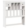 Bookcase Bed Without Mattress - White Solid Pine - 100x200 cm