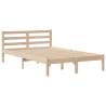 Bookcase Bed 135x190 cm Double Solid Pine - HipoMarket