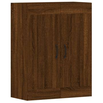 Stylish Wall Mounted Cabinets - 2 pcs Brown Oak | HipoMarket