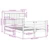 Bookcase Bed 135x190 cm Double Solid Pine - HipoMarket