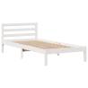 Bookcase Bed Without Mattress - White Solid Pine 100x200 cm