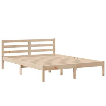 Bookcase Bed 160x200 cm - Solid Wood Pine Without Mattress