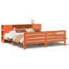 Solid Wood Pine Bed Frame without Mattress - Wax Brown 180x200cm