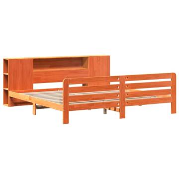 Solid Wood Pine Bed Frame without Mattress - Wax Brown 180x200cm