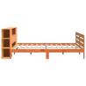 Solid Wood Pine Bed Frame without Mattress - Wax Brown 180x200cm