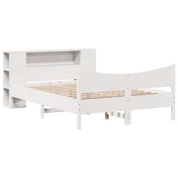 White Solid Wood Bed Frame 120x190 cm | Stylish & Functional