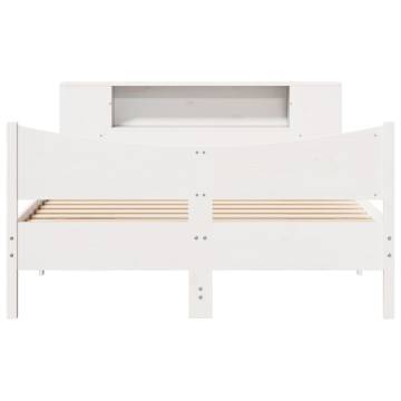 White Solid Wood Bed Frame 120x190 cm | Stylish & Functional